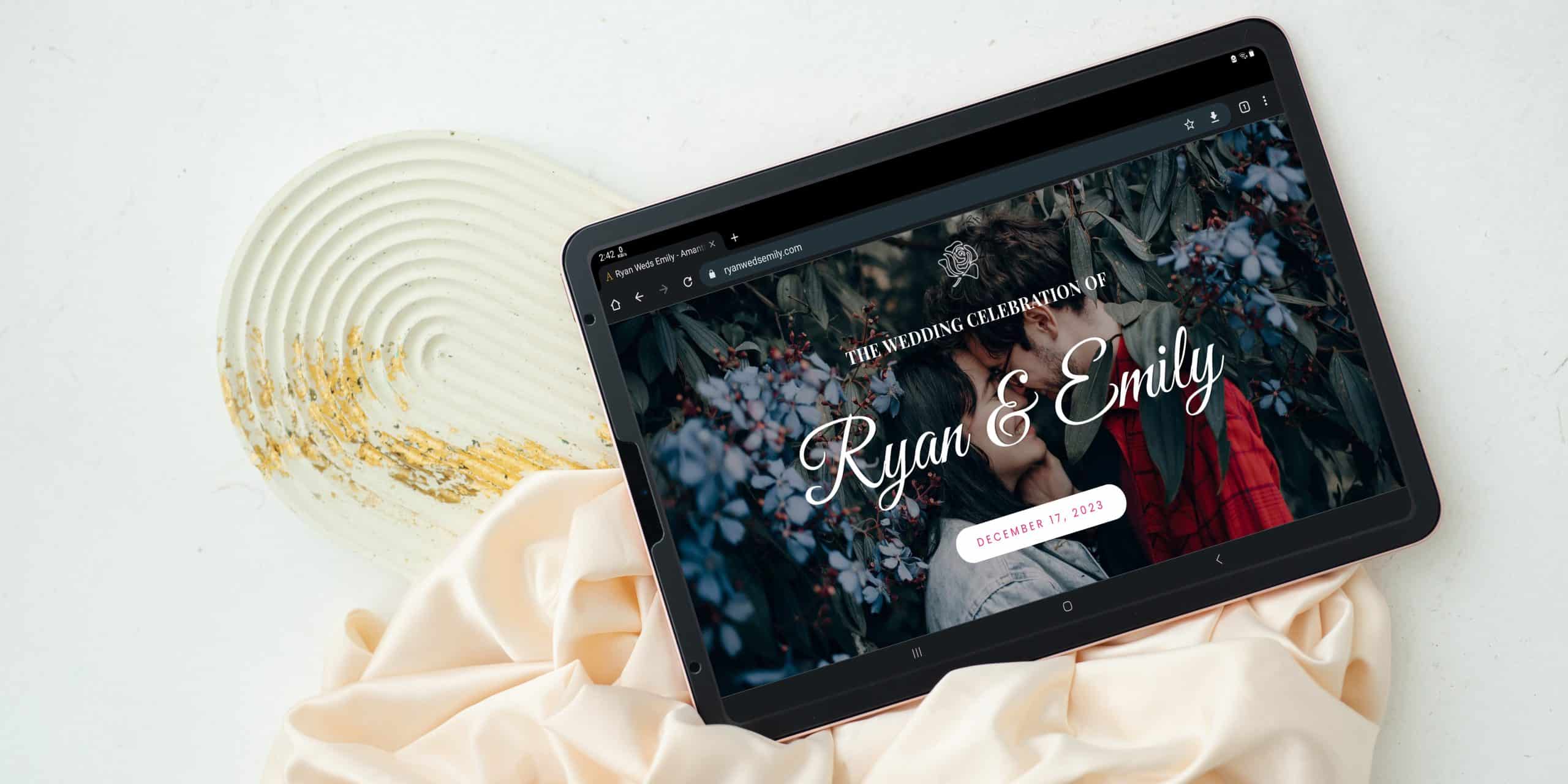 Wedding website URL ideas || Custom Domain Banner